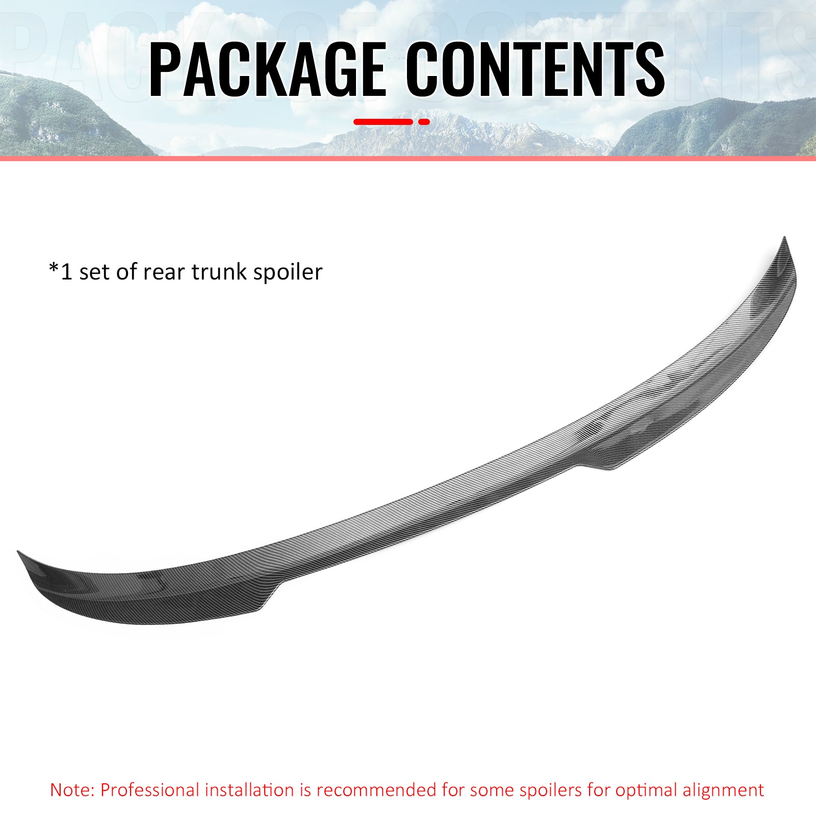 For 22-26 Civic FL Type R Hatchback V Style Trunk Spoiler Carbon Fiber Print ABS