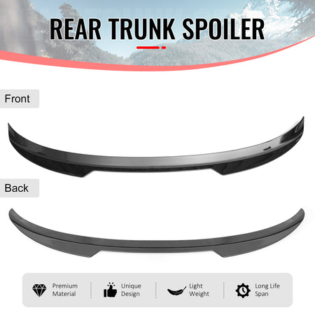 Fits 22-26 Honda Civic FL Type R Hatchback V Style Trunk Spoiler Gloss Black ABS