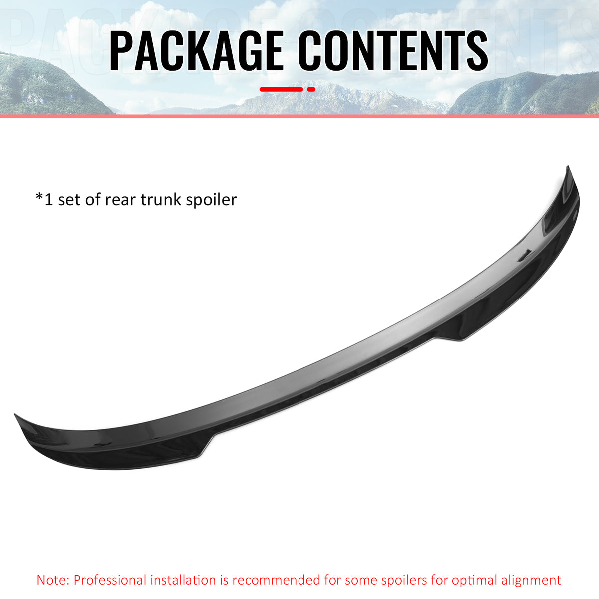 Fits 22-26 Honda Civic FL Type R Hatchback V Style Trunk Spoiler Gloss Black ABS