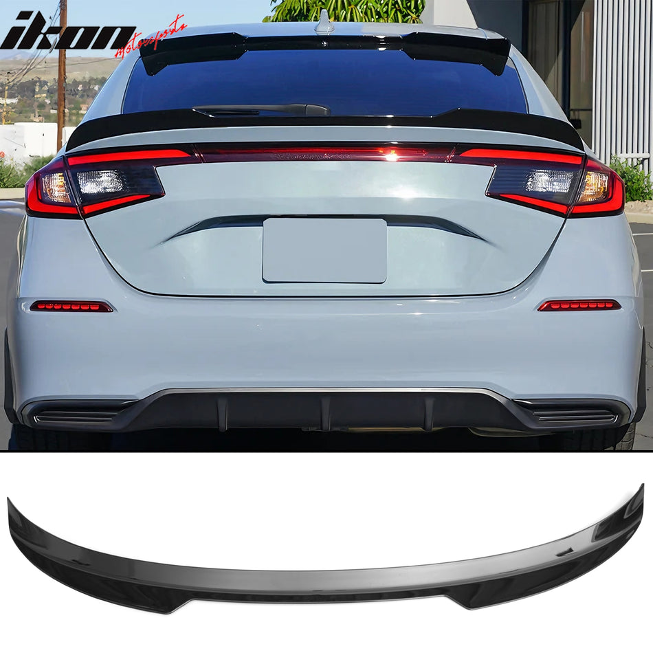 2022-2026 Honda Civic FL Type R Hatchback V Style Rear Trunk Spoiler Wing Gloss Black ABS