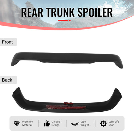 For 96-00 Honda Civic Coupe Rear Trunk Spoiler Wing ABS w/ LED Light