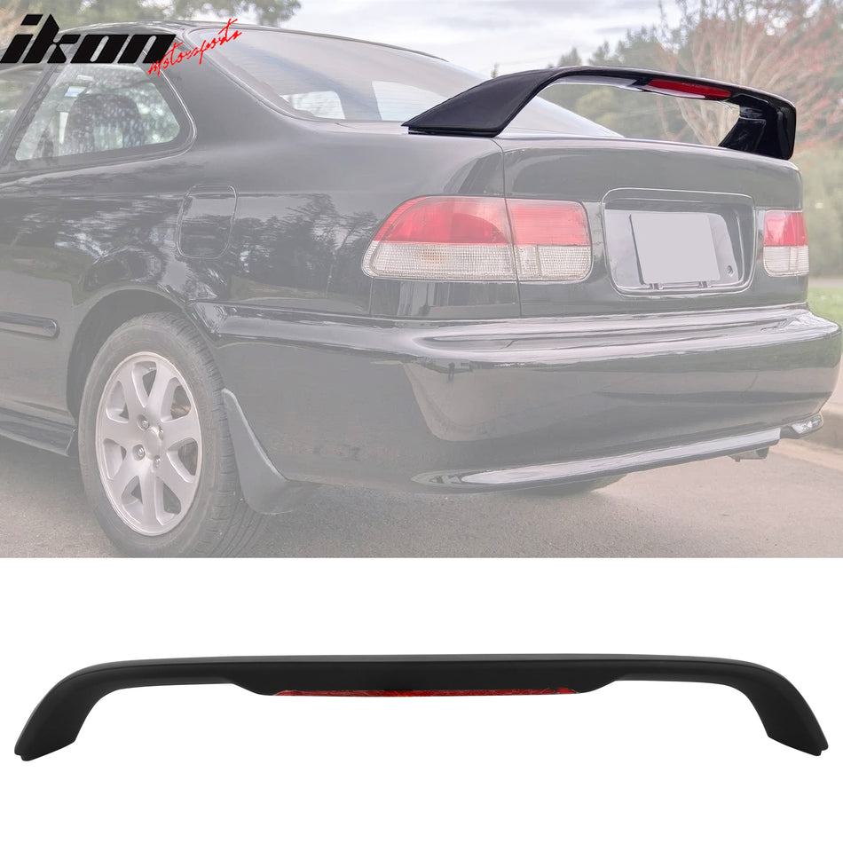 1996-2000 Honda Civic Coupe Rear Trunk Spoiler ABS w/ LED Light