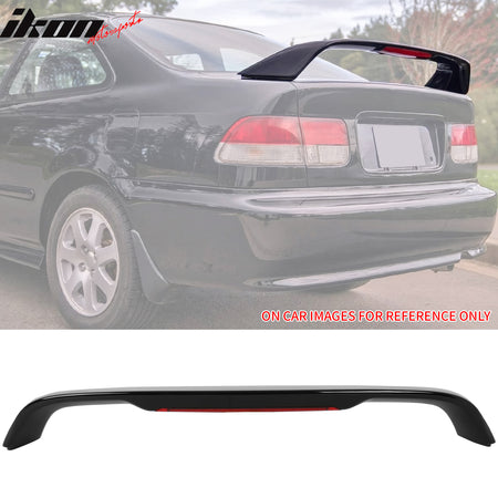 For 96-00 Honda Civic Coupe Rear Trunk Spoiler Wing ABS w/ LED Light