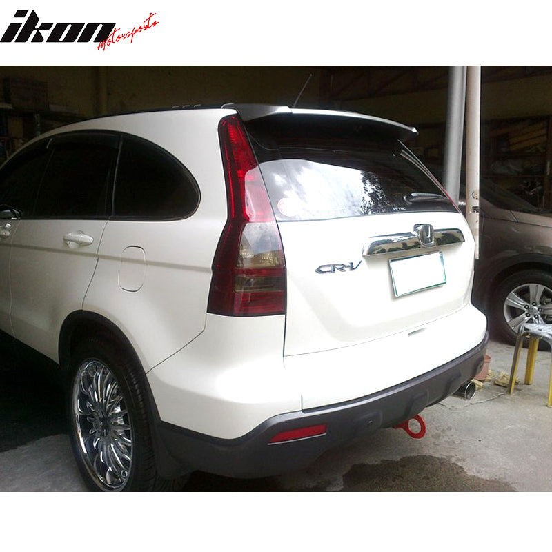 Trunk Spoiler Compatible With 2007-2011 Honda CR-V, Factory Style Unpainted Black ABS Trunk Roof Top Liftgate Spoiler Wing by IKON MOTORSPORTS, 2008 2009 2010