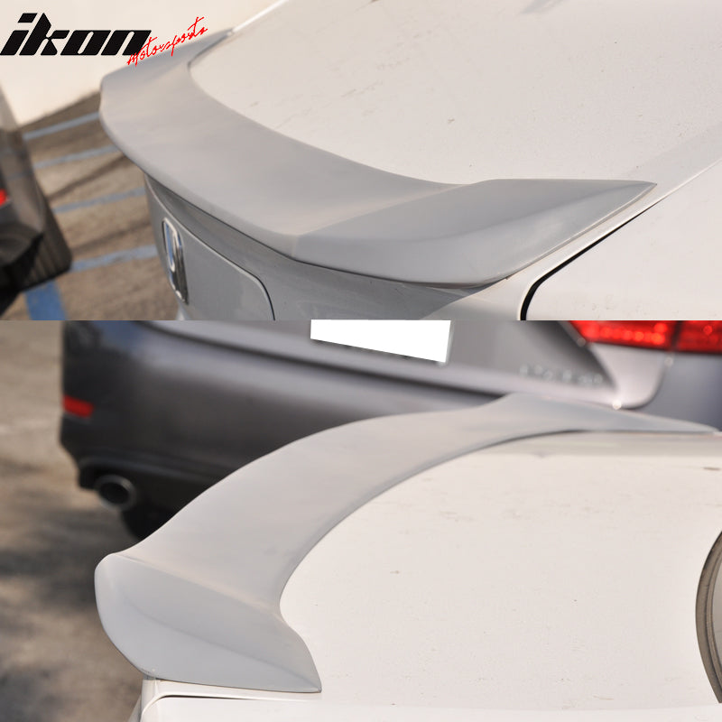 Compatible With 2012-2014 Honda Civic 4D 9th Sedan MD Style Rear Trunk Wing Lid Spoiler PU