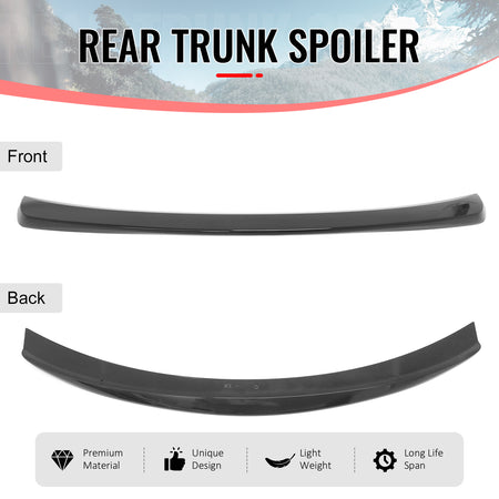Fits 2012-2017 Hyundai Accent Sedan 4DR Rear Trunk Spoiler Wing Gloss Black ABS