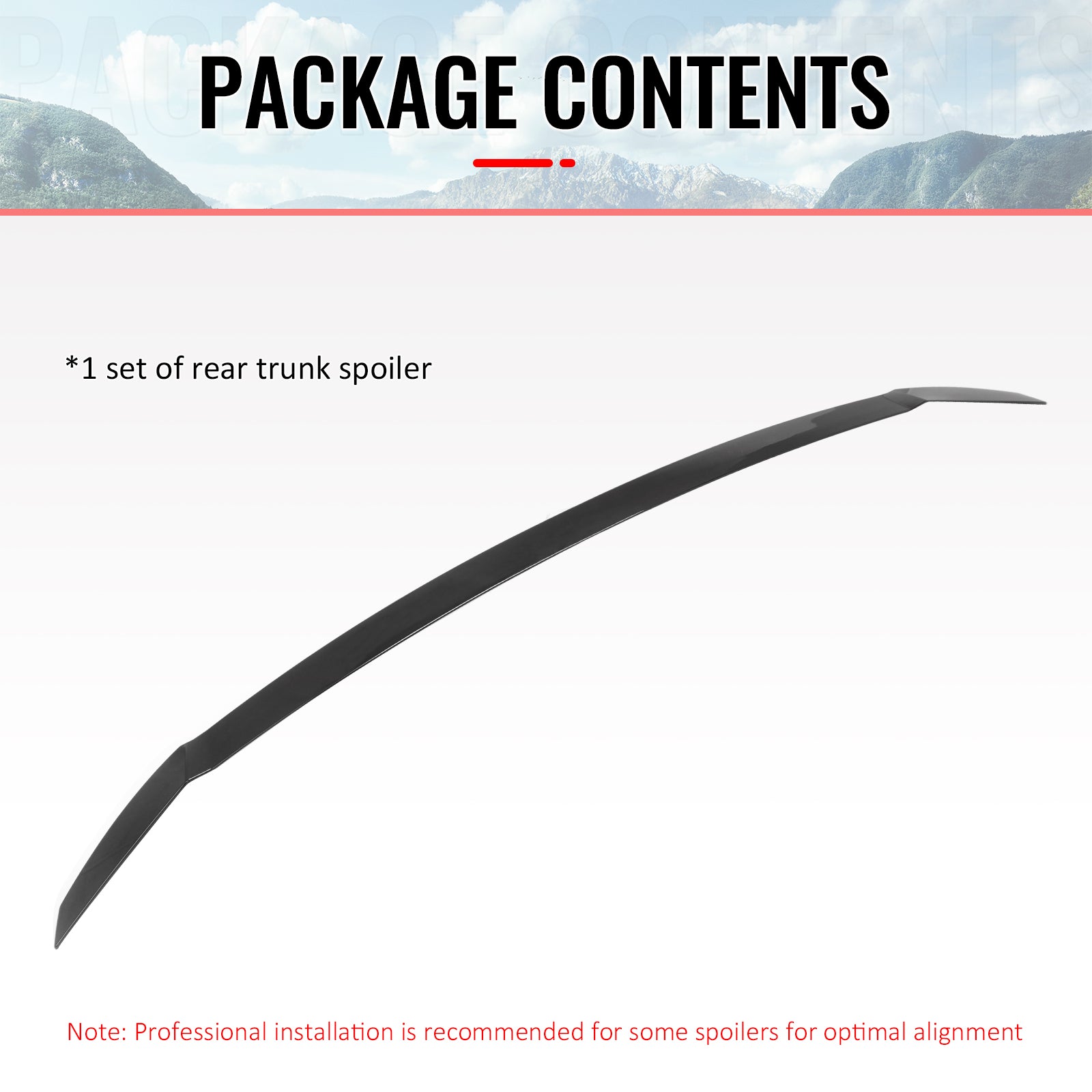 Fits 21-26 Hyundai Elantra N Line Style Rear Trunk Spoiler Wing Gloss Black ABS