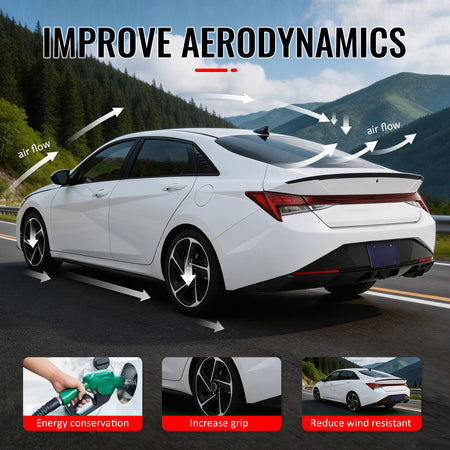 Fits 21-26 Hyundai Elantra N Line Style Rear Trunk Spoiler Wing Gloss Black ABS