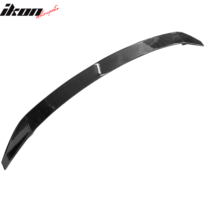 IKON MOTORSPORTS, Trunk Spoiler Compatible With 2021-2022 Hyundai Elantra 4-Door Sedan, ABS Plastic Rear Tail Trunk Wing Spoiler