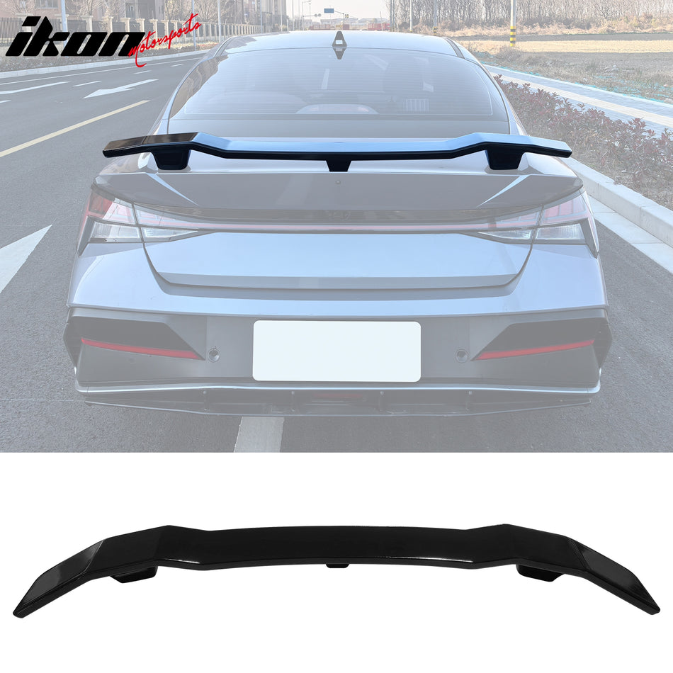 2021-2025 Hyundai Elantra N Style Gloss Black Trunk Spoiler Wing ABS