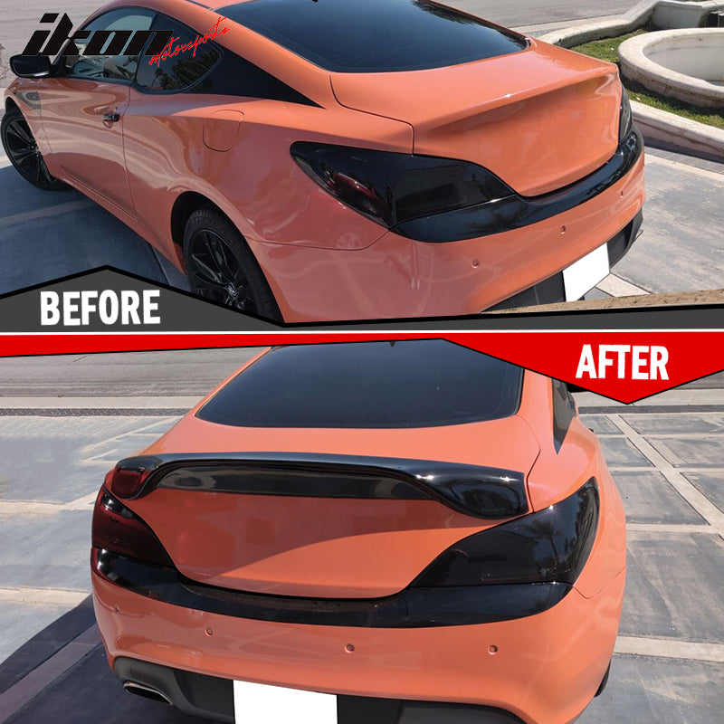 Trunk Spoiler Compatible With 2010-2016 Hyundai Genesis Coupe 2Dr Models, Euro Style Unpainted Rear Spoiler Wing Tail Lid Finnisher Deck Lip by IKON MOTORSPORTS