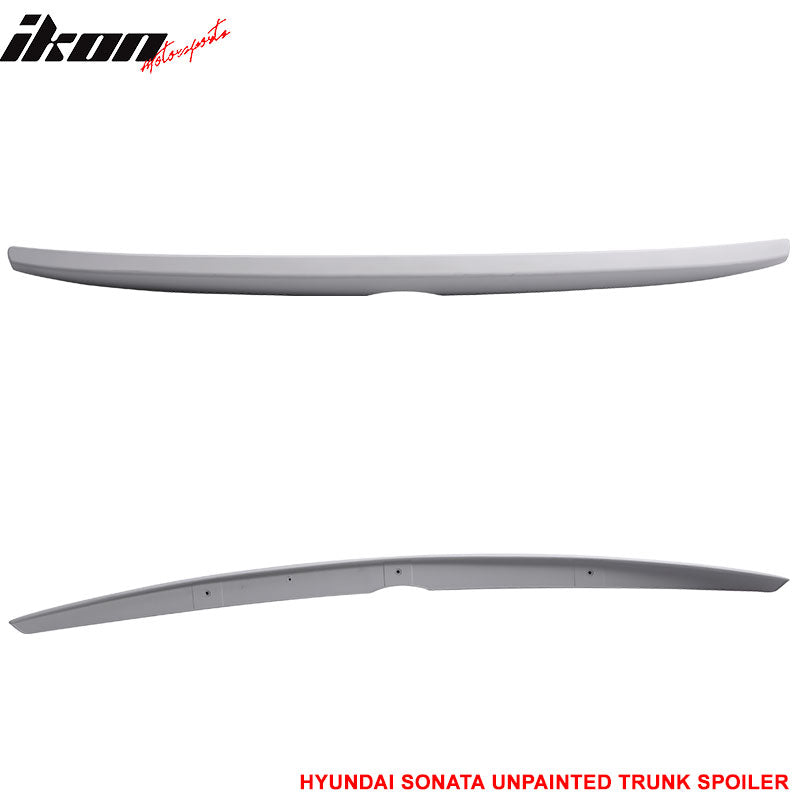 2011-2014 Hyundai Sonata Unpainted Rear Spoiler Wing - ABS