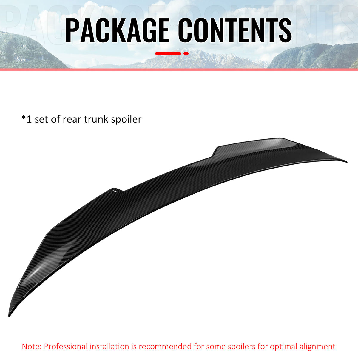 Fits 09-15 INFINITI G37 G25 Q40 Trunk Spoiler Carbon Fiber Print PSM Style ABS