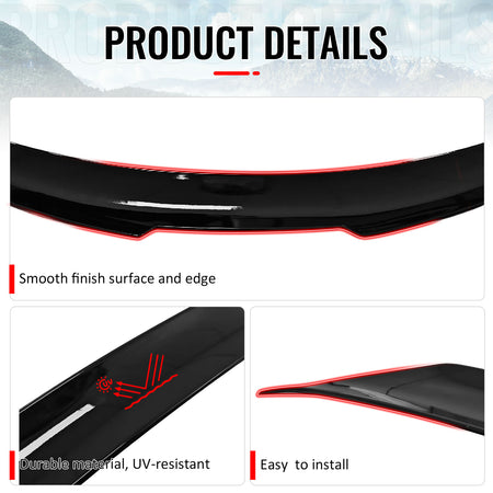 Fits 09-15 Infiniti G37 G25 Q40 4DR Trunk Spoiler Wing Gloss Black PSM Style ABS