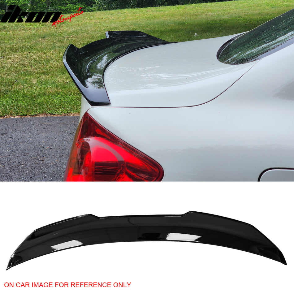 2009-2015 Infiniti G37 G25 Q40 Sedan PSM Style Trunk Spoiler Gloss Black ABS