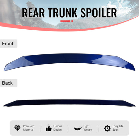 Fits 21-25 Kia EV6 X Style Rear Trunk Spoiler Wing Lip Painted #DU3 Yacht Blue