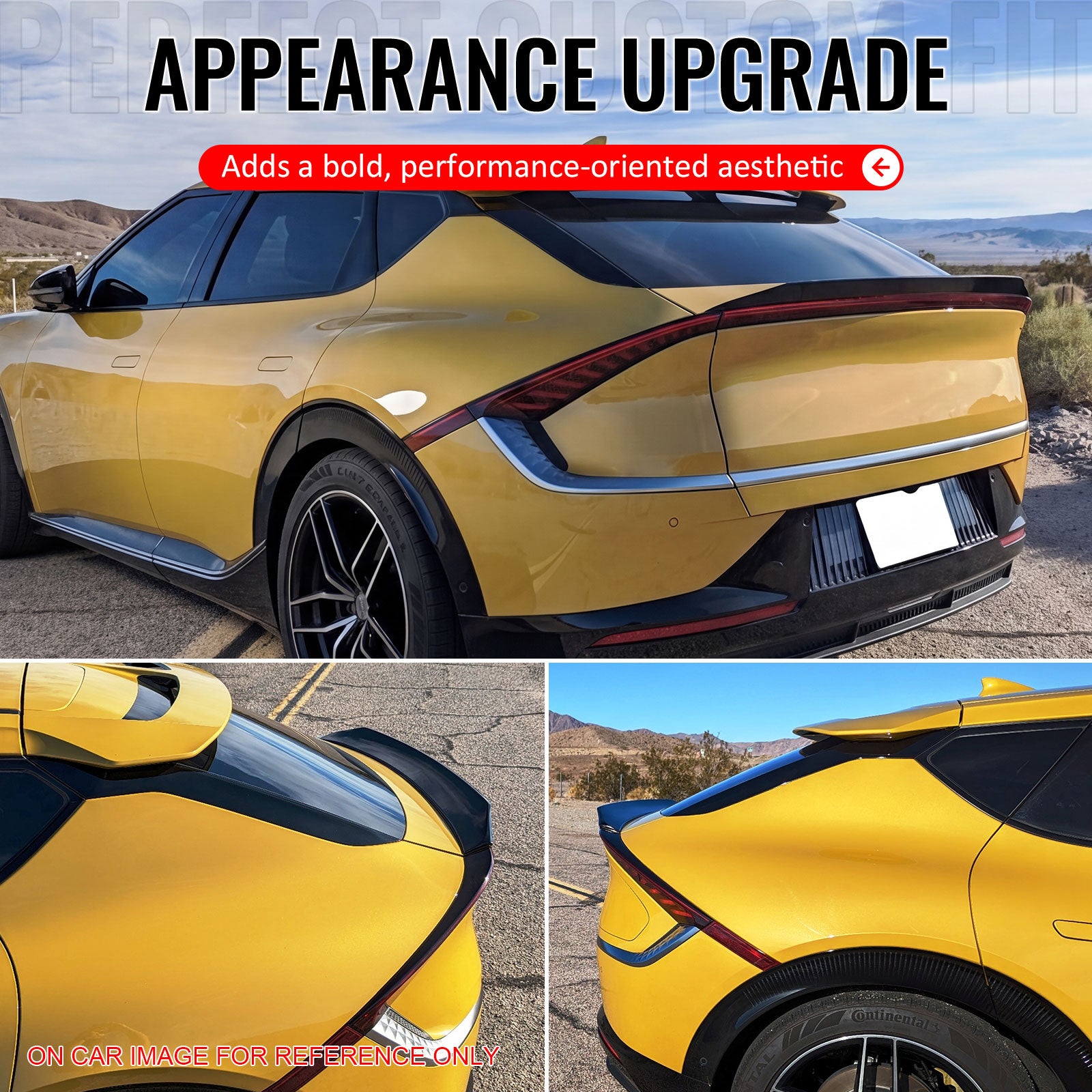 Fits 21-25 Kia EV6 X Style Rear Trunk Spoiler Wing Lip Painted #DU3 Yacht Blue