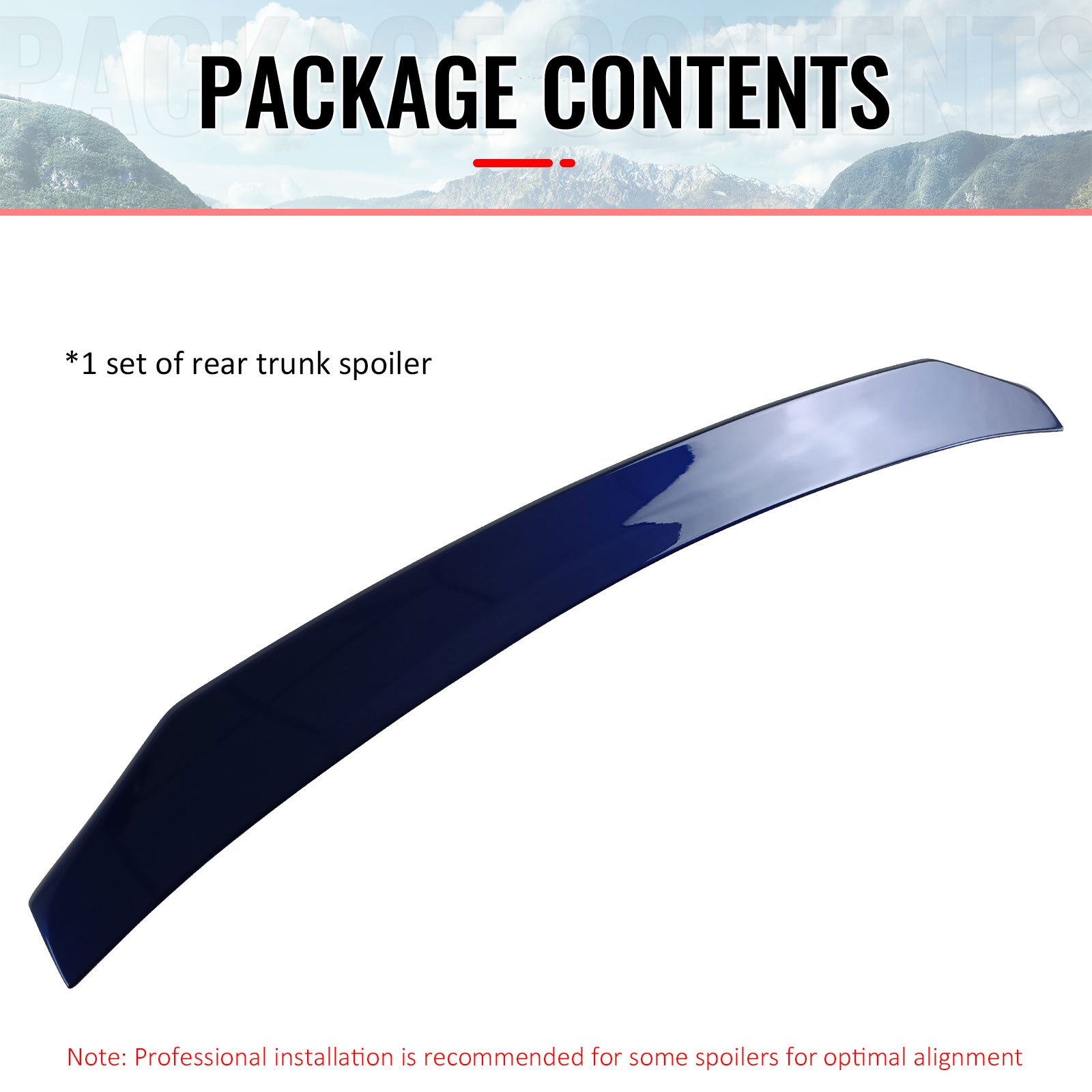 Fits 21-25 Kia EV6 X Style Rear Trunk Spoiler Wing Lip Painted #DU3 Yacht Blue