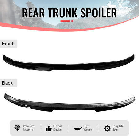 Fits 25-26 Kia K4 Sedan IKON Style Gloss Black Duckbill Rear Trunk Spoiler ABS