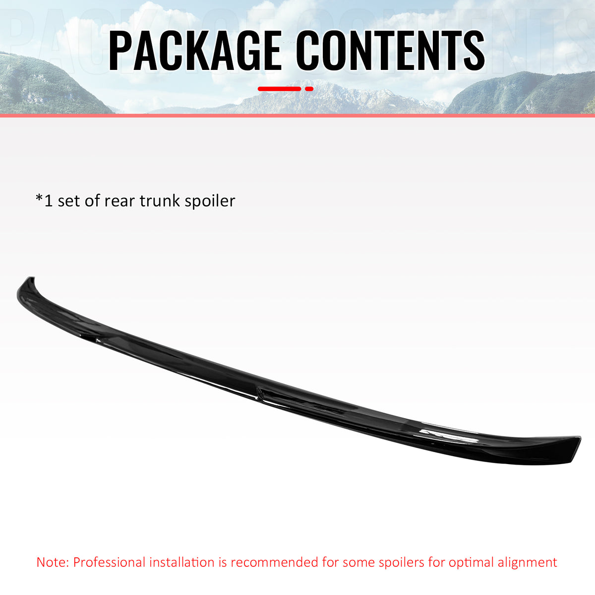Fits 25-26 Kia K4 Sedan IKON Style Gloss Black Duckbill Rear Trunk Spoiler ABS