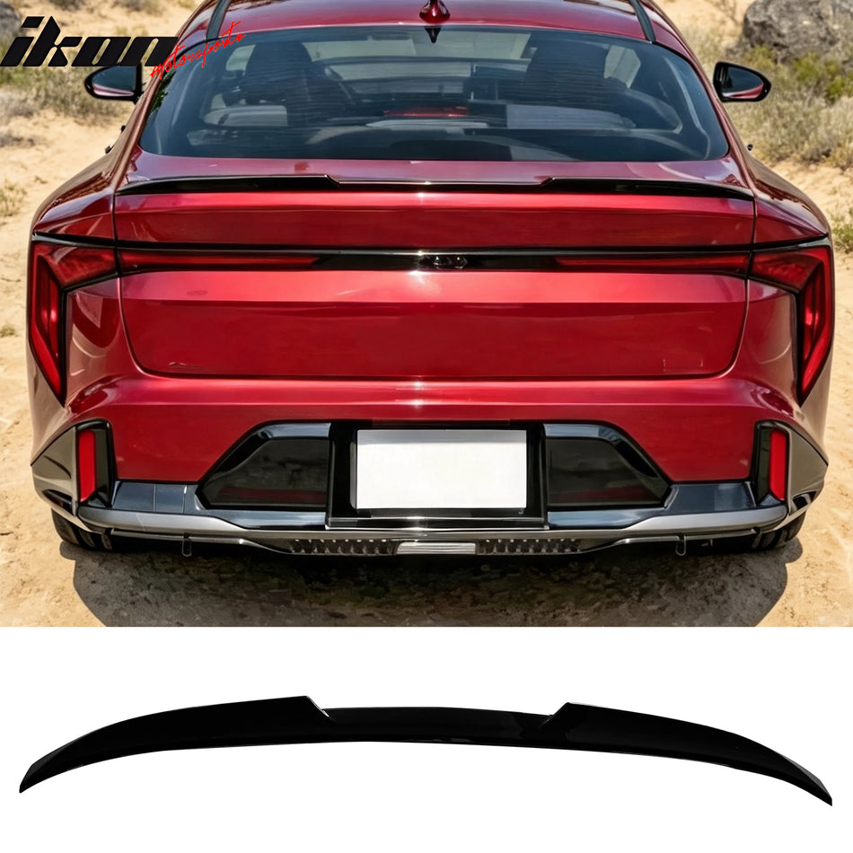 2025-2026 Kia K4 IKON Style Gloss Black Rear Trunk Spoiler Wing ABS