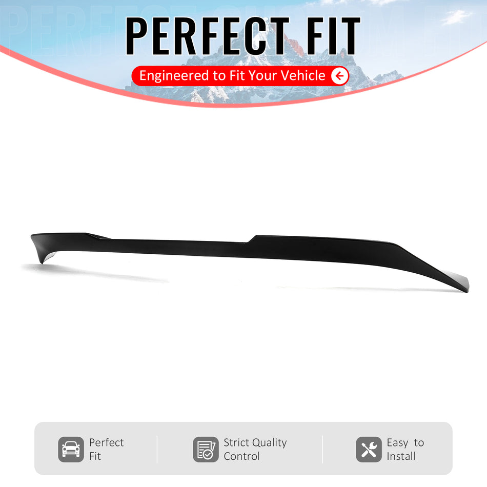 IKON MOTORSPORTS, Trunk Spoiler Compatible with 2021-2024 Kia K5 All Models, IKON Style Gloss Black ABS Plastic High Kick Duckbill Rear Trunk Lid Spoiler Wing Lip 1PC