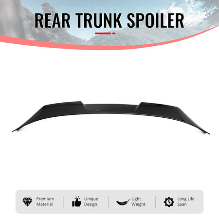 Fits 21-24 Kia K5 IKON Style Gloss Black Duckbill Rear Trunk Spoiler Wing ABS