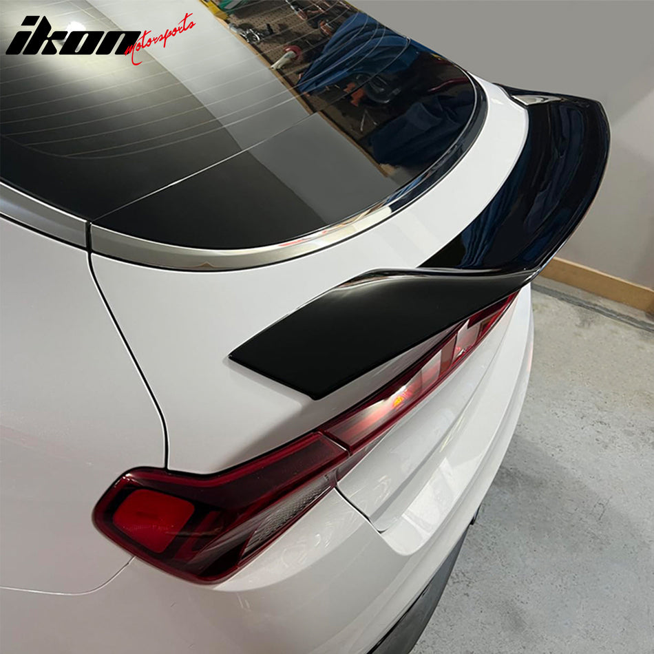 IKON MOTORSPORTS, Trunk Spoiler Compatible with 2021-2024 Kia K5 Sedan 4-Door, R Style Painted ABS Plastic Rear Trunk Lid Spoiler Wing Lip