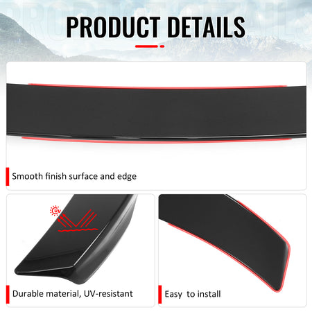 Fits 07-12 Lexus ES350 XV40 IKON Style Rear Trunk Spoiler Wing Lip Gloss Black