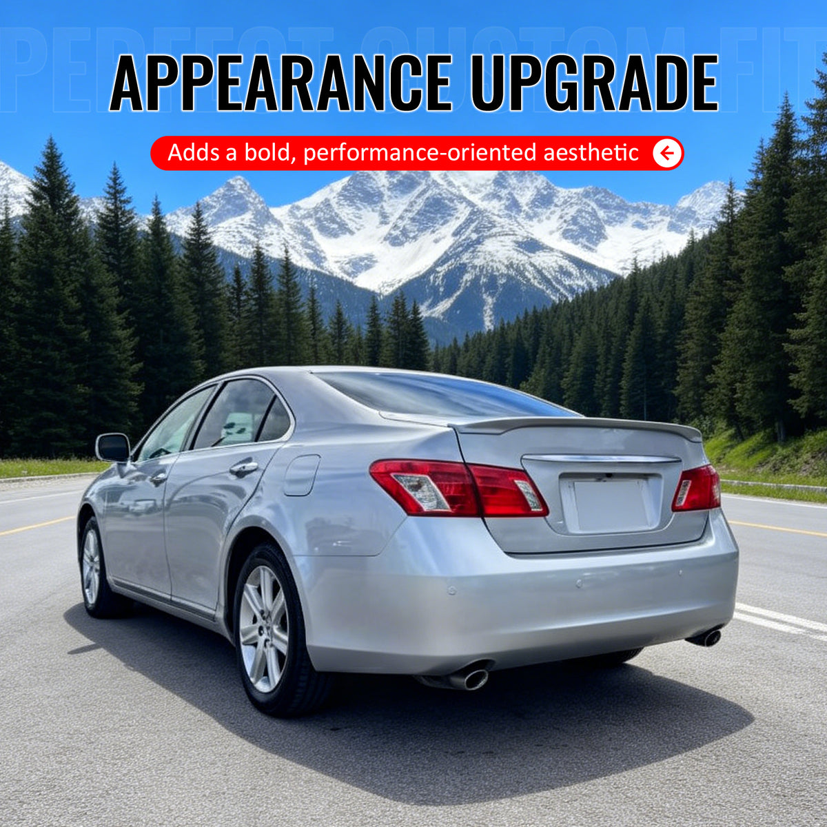 Fits 07-12 Lexus ES350 XV40 IKON Style Rear Trunk Spoiler Wing Lip Gloss Black