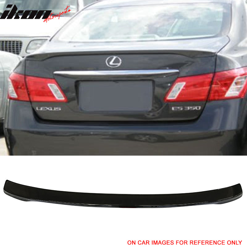 IKON MOTORSPORTS, Pre-Painted Trunk Spoiler Compatible With 2007-2012 Lexus ES350, Factory Style Painted ABS Car Exterior Rear Wing Tail Roof Top Lid Other Color Available, 2008 2009 2010 2011
