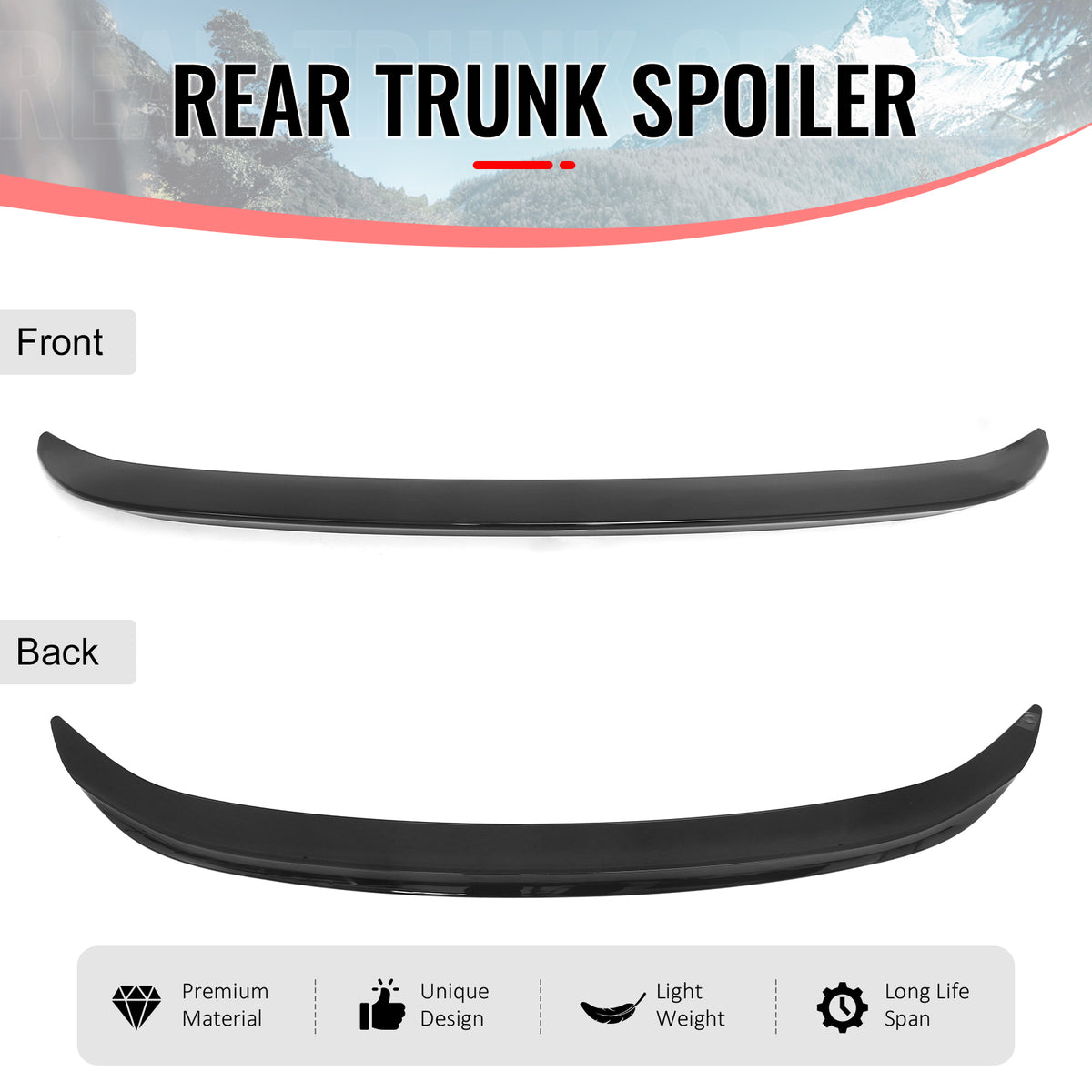 Fits 13-18 Lexus ES300h ES350 XV60 OE Style Rear Trunk Spoiler Wing Gloss Black