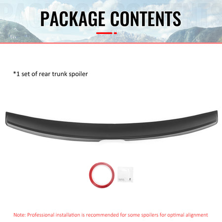 Fits 13-20 Lexus GS350 GS300 GS450h Duckbill Style Trunk Spoiler Matte Black ABS