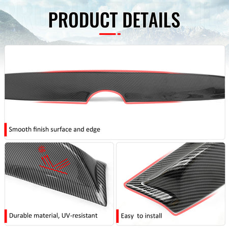 For 13-20 Lexus GS350 GS450h Duckbill Style Trunk Spoiler Carbon Fiber Print ABS