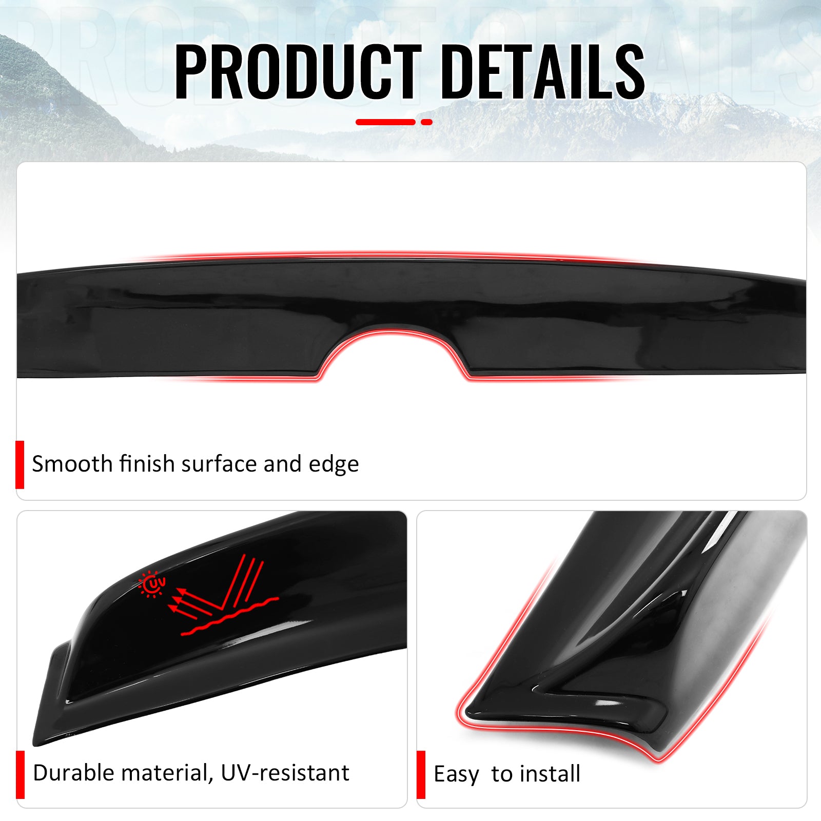 Fits 13-20 Lexus GS350 GS300 GS450h Duckbill Style Trunk Spoiler Gloss Black ABS