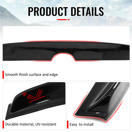 Fits 13-20 Lexus GS350 GS300 GS450h Duckbill Style Trunk Spoiler Gloss Black ABS