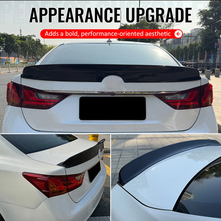 Fits 13-20 Lexus GS350 GS300 GS450h Duckbill Style Trunk Spoiler Gloss Black ABS