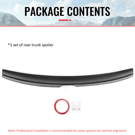 Fits 13-20 Lexus GS350 GS300 GS450h Duckbill Style Trunk Spoiler Gloss Black ABS