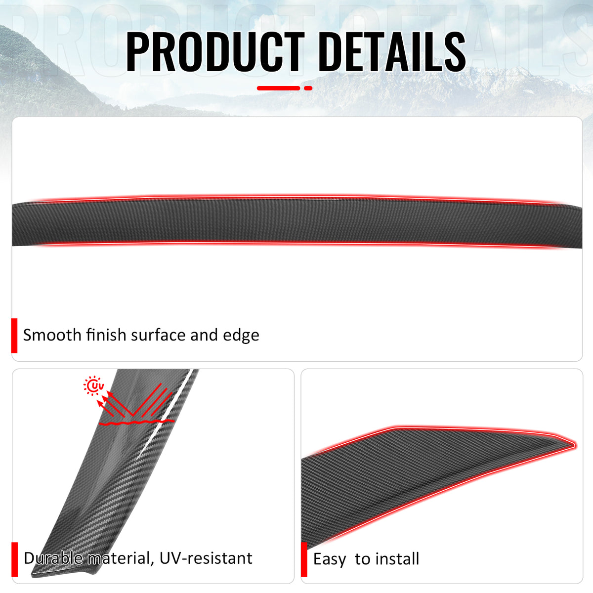 Fits 01-05 Lexus IS300 Sedan JDM Duckbill Trunk Spoiler Wing Carbon Fiber Print