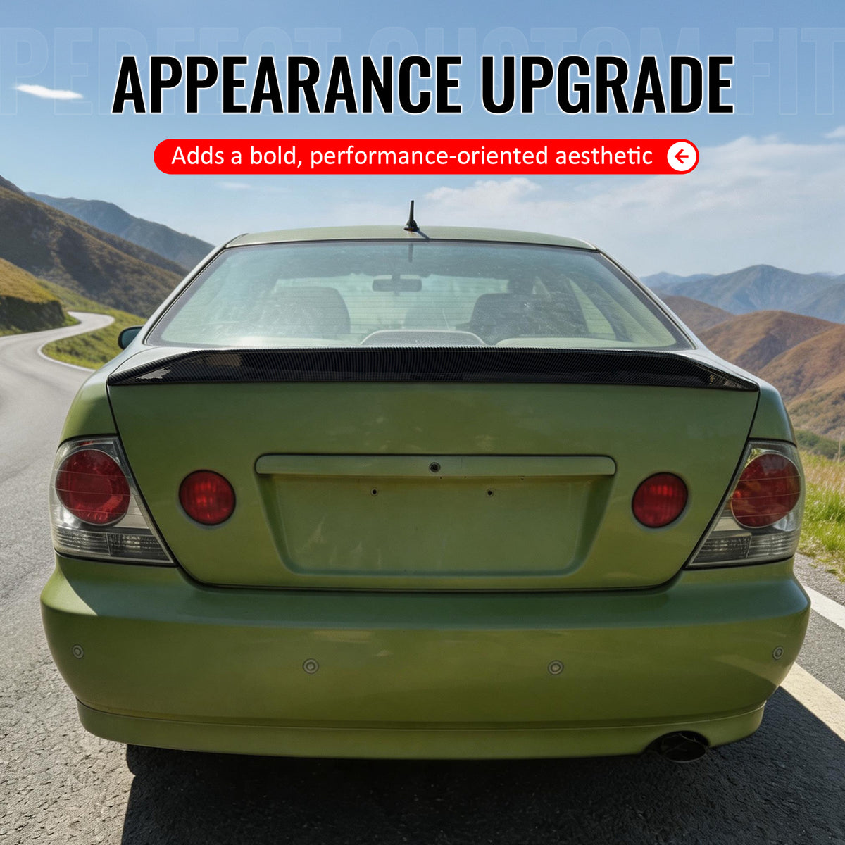 Fits 01-05 Lexus IS300 Sedan JDM Duckbill Trunk Spoiler Wing Carbon Fiber Print