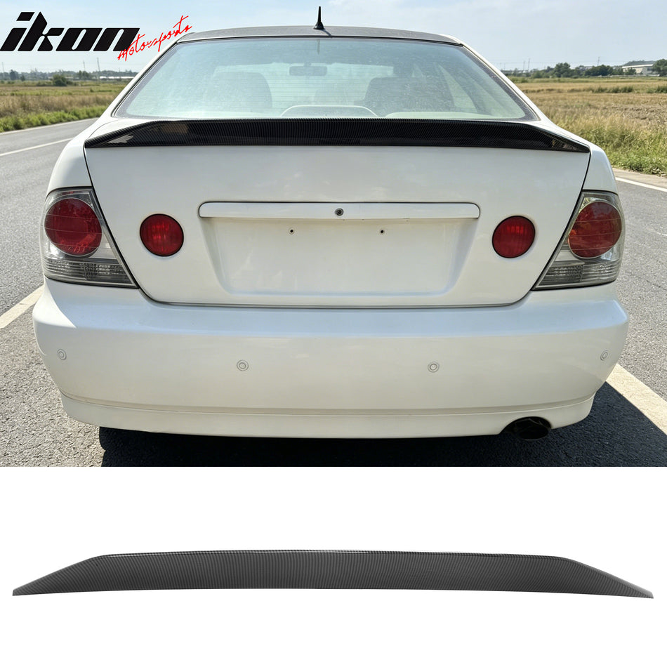 2001-2005 Lexus IS300 Sedan JDM Duckbill Trunk Spoiler Wing Carbon Fiber Print ABS