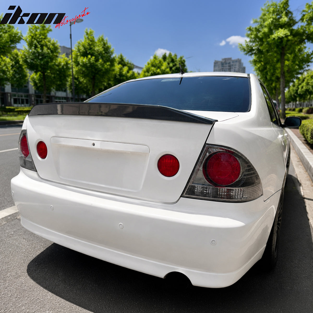 Fits 01-05 Lexus IS300 Sedan JDM Duckbill Trunk Spoiler Wing Carbon Fiber Print