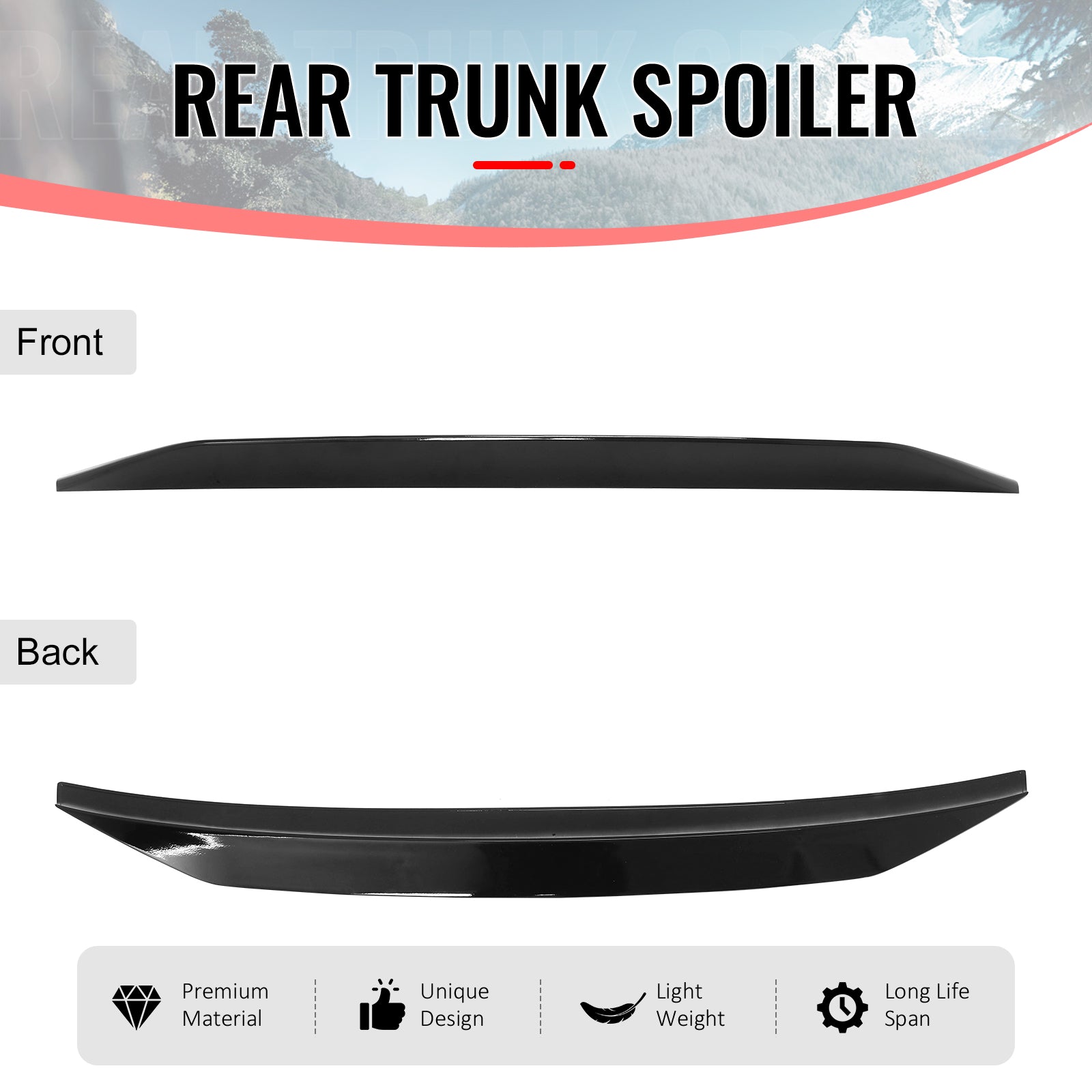 Fits 01-05 Lexus IS300 Sedan JDM Duckbill Trunk Spoiler Wing Gloss Black ABS