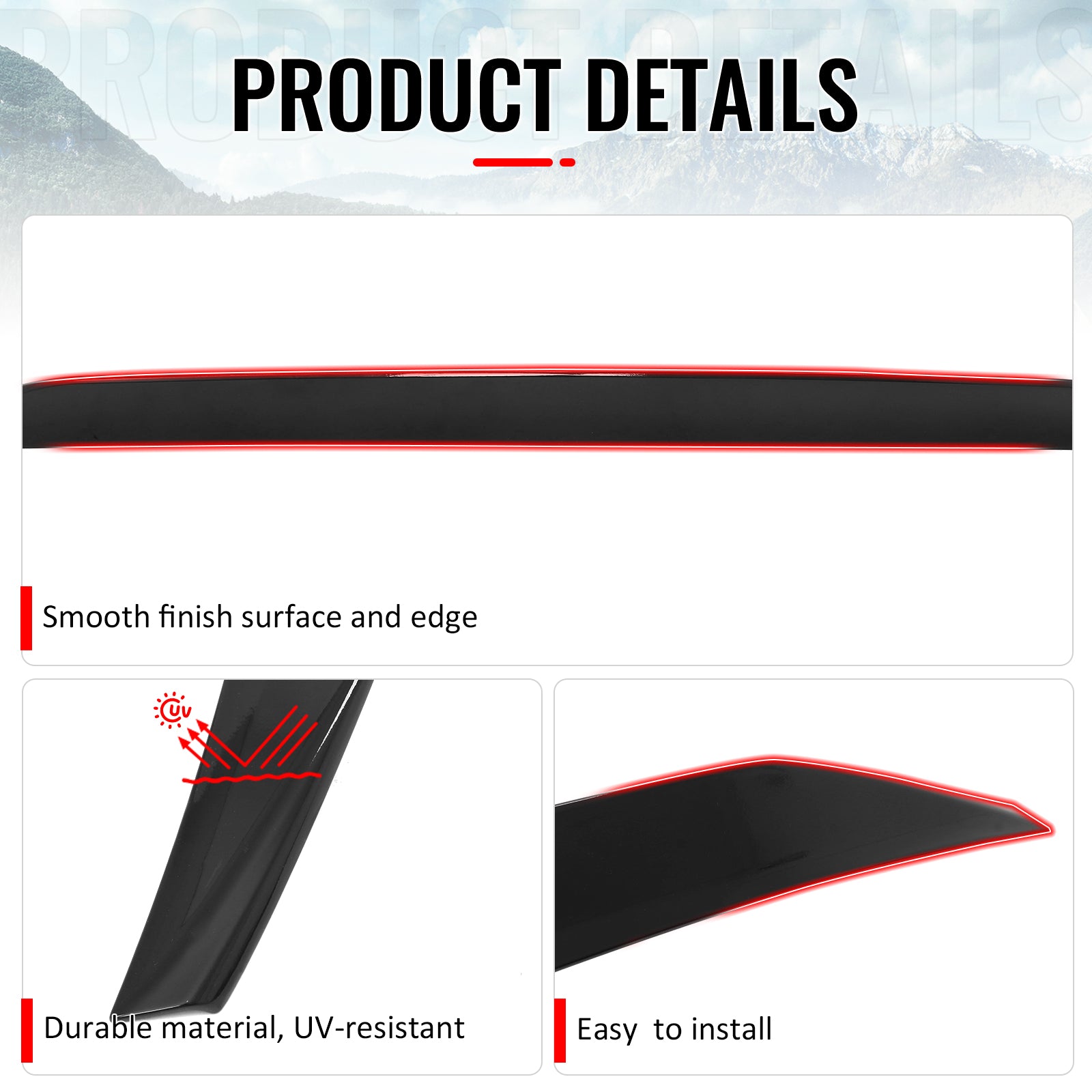 Fits 01-05 Lexus IS300 Sedan JDM Duckbill Trunk Spoiler Wing Gloss Black ABS