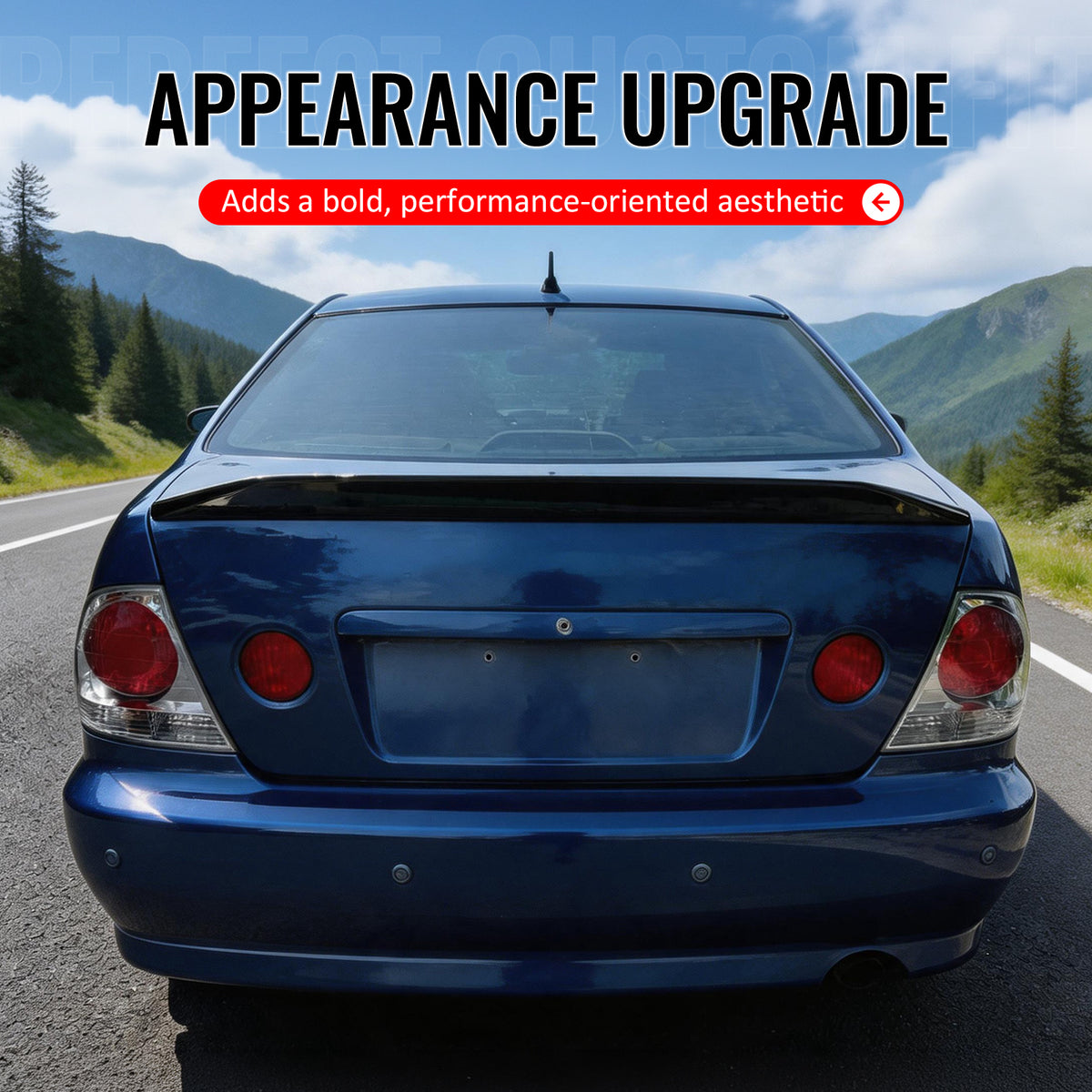 Fits 01-05 Lexus IS300 Sedan JDM Duckbill Trunk Spoiler Wing Gloss Black ABS