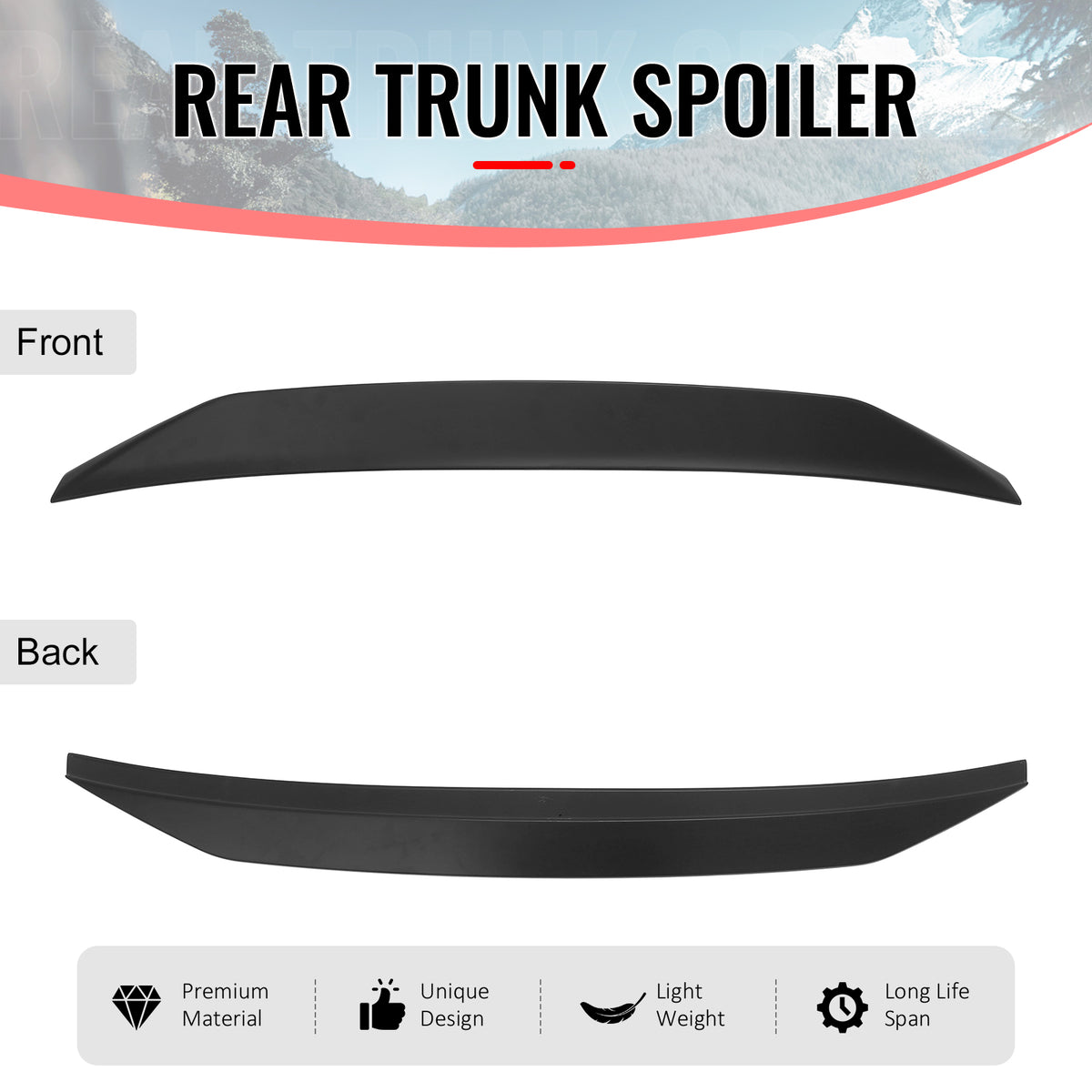 Fits 01-05 Lexus IS300 Sedan JDM Duckbill Trunk Spoiler Wing Primer Black ABS