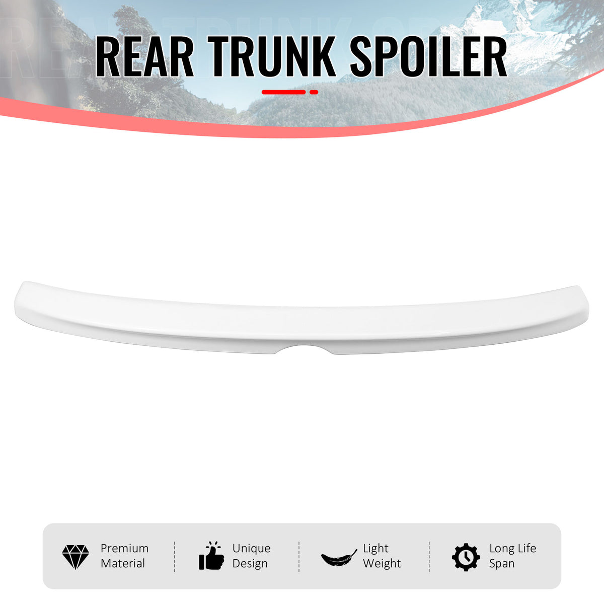 Fits 06-13 Lexus IS250/IS350 Sedan C Style Rear Trunk Spoiler Painted #040 White