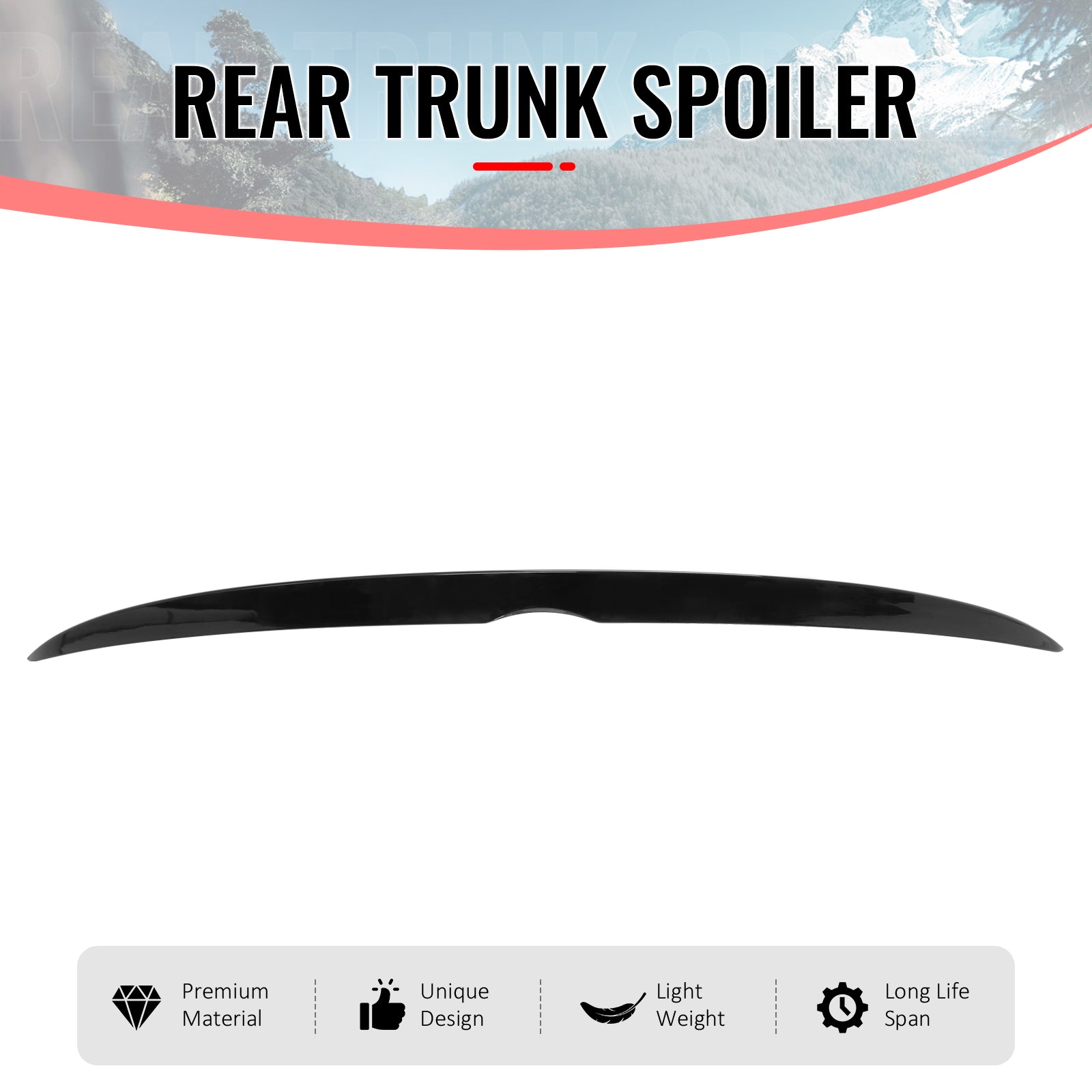 Fits 06-13 Lexus IS250 IS350 IS F Sedan OE Style Rear Trunk Spoiler Gloss Black