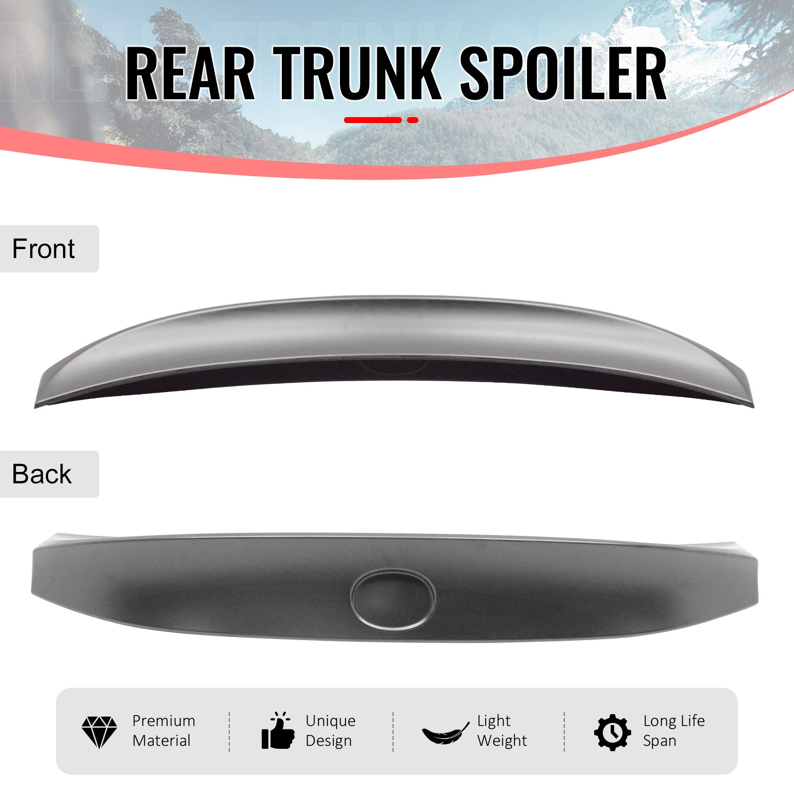 Fits 06-13 Lexus IS250 IS350 IS F Sedan WD Style Rear Trunk Spoiler Unpainted