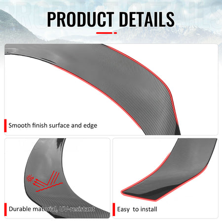 Fits 14-20 IS200t IS250 IS350 4DR Trunk Spoiler Carbon Fiber Print AR Style ABS